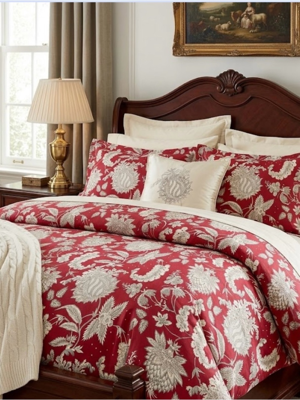 Pottery Barn Margaret Floral Duvet Cover
 Full/Queen cotton/linen blend